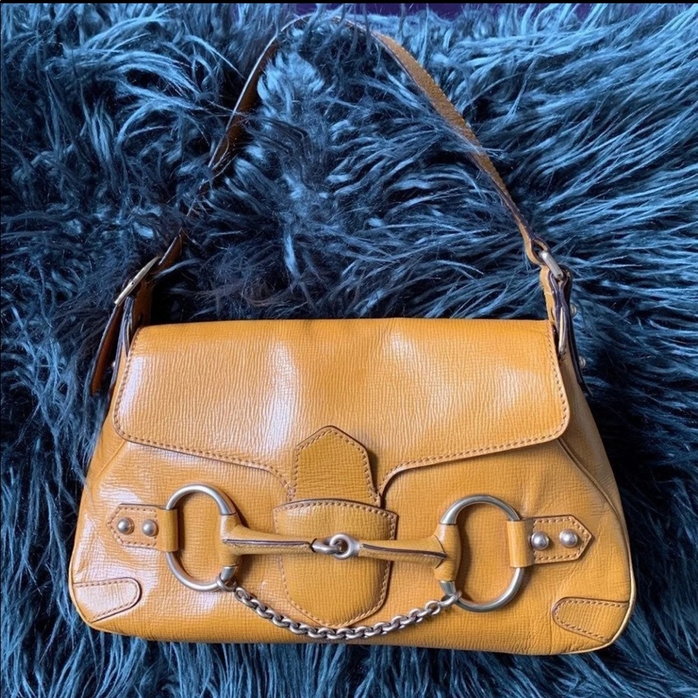 GUCCI Leather Horsebit Hobo